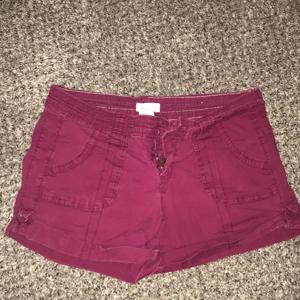Maroon Cargo Shorts